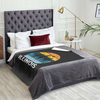 Vintage Illinois Mountain Forest Throw Blanket Nature Adventure Gift