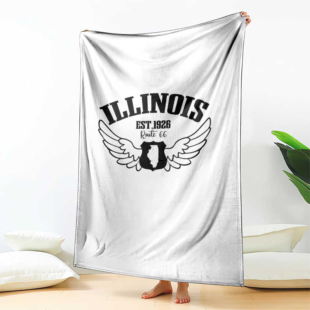 Illinois Route Highway 66 Souvenir Throw Blanket Open Road Adventure
