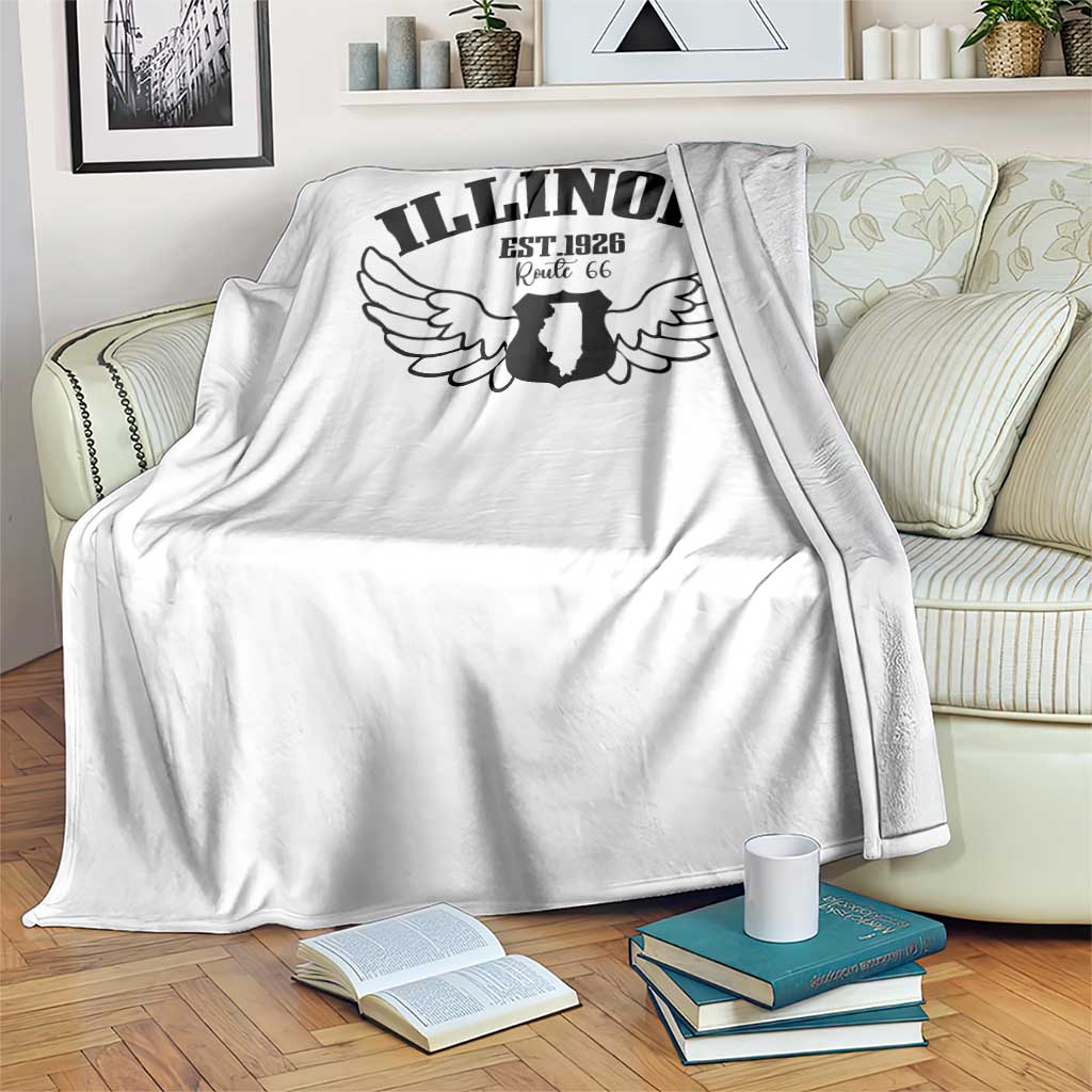Illinois Route Highway 66 Souvenir Throw Blanket Open Road Adventure