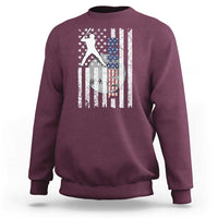 Patriotic Baseball Lover Sweatshirt USA American Flag Gift - Wonder Print Shop