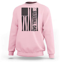 Baseball Dad Patriotic Sweatshirt USA American Flag Gift - Wonder Print Shop