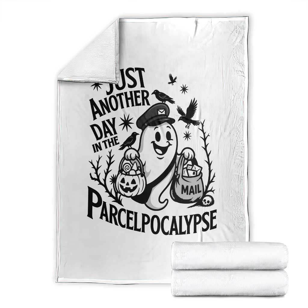 Halloween Mail Carrier Spooky Ghost Throw Blanket