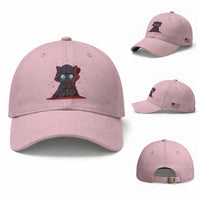 Funny Cat Vader Kitten Playing Darts Baseball Cap Space Scifi Dartist Gift