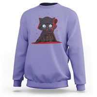 Funny Cat Vader Kitten Playing Darts Sweatshirt Space Scifi Dartist Gift - Wonder Print Shop