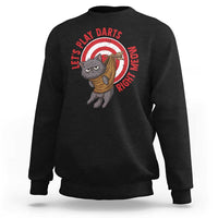 Funny Cat Darts Lover Sweatshirt Lets Play Darts Right Meow - Wonder Print Shop