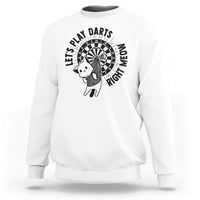 Lets Play Darts Right Meow Sweatshirt Cute Cat Dart Player Pub Game Gift - Wonder Print Shop