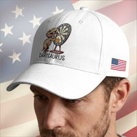 Dartsaurus Baseball Cap Funny Dinosaur Dart Player Gift