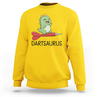 Cute Dartsaurus Playing Dart Sweatshirt Dinosaur Lover Gift - Wonder Print Shop