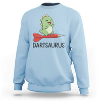 Cute Dartsaurus Playing Dart Sweatshirt Dinosaur Lover Gift - Wonder Print Shop