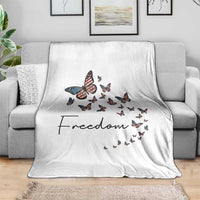 Butterfly Of Freedom American Pride Throw Blanket