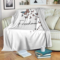 Butterfly Of Freedom American Pride Throw Blanket