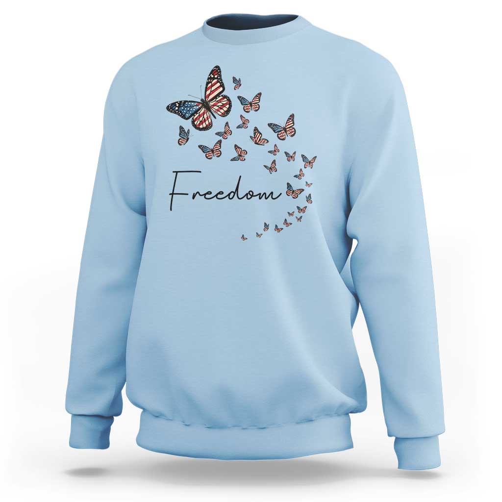 Butterfly Of Freedom American Pride Sweatshirt