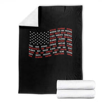 Vintage American Flag 50 States Throw Blanket Patriotic Gift