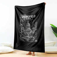 Historic Springfield Illinois Architecture Throw Blanket The Prairie State Souvenir Gift