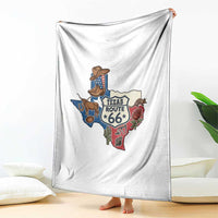 Texas Route Highway 66 Adventure Throw Blanket Desert Road Trip Graphic