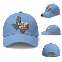 Texas Route Highway 66 Adventure Baseball Cap Desert Road Trip Graphic