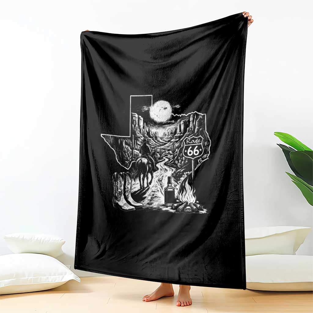 The Mother Road Texas Panhandle Throw Blanket Vintage Desert Road Trip