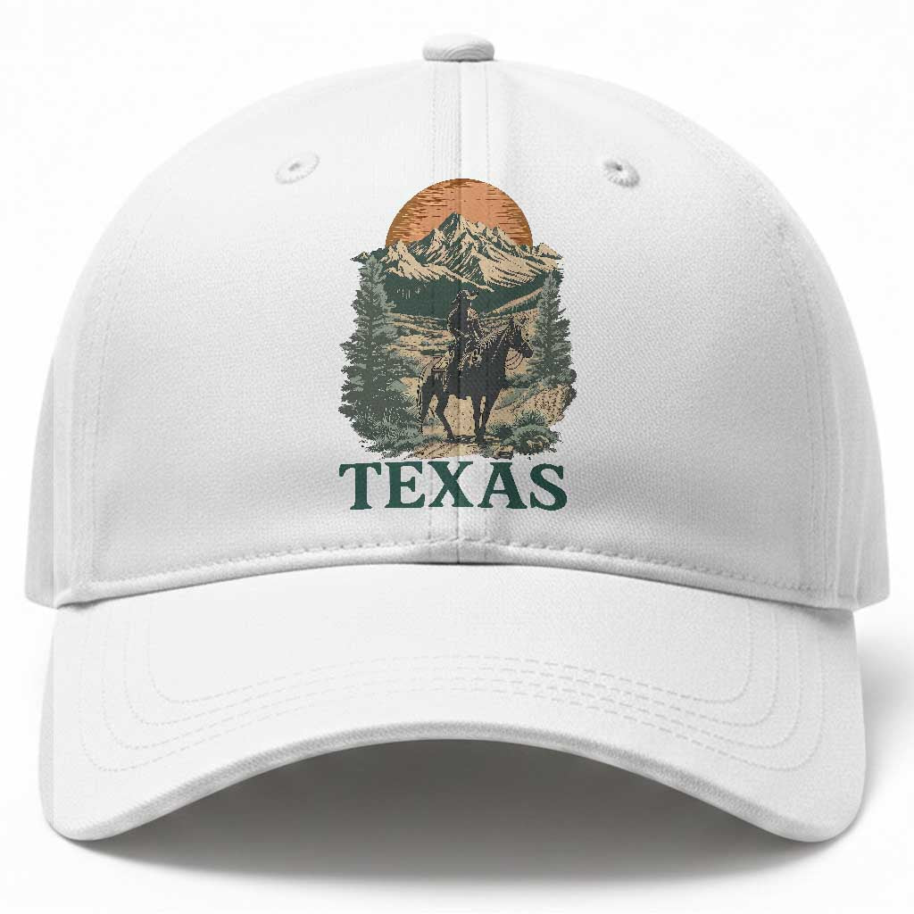 Texas Western Cowboy Life Baseball Cap Vintage Horse Riding Graphic