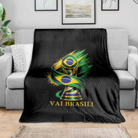 Brazil Soccer Fan 2026 Gift Throw Blanket Vai Brasil