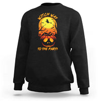 Halloween Witch Way To The Party Sweatshirt Black Cat Pumpkin - Wonder Print Shop