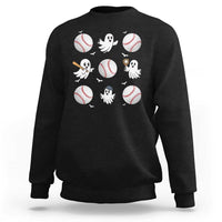 Halloween Baseball Sweatshirt Cute Ghost Playing Ball Gift - Wonder Print Shop