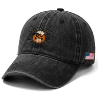 Creepy Jack O Lantern Baseball Washed Cotton Baseball Cap Halloween Gift