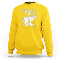 Cool Ram Wearing Sunglasses Moon Nature Vintage Graphic Sweatshirt