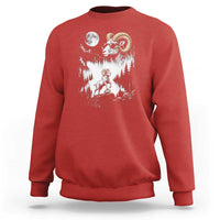 Cool Ram Wearing Sunglasses Moon Nature Vintage Graphic Sweatshirt