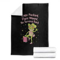 Funny Girls Trip Frog Throw Blanket Bags Packed Flaps Waxed - Wonder Print Shop