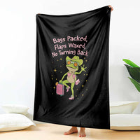 Funny Girls Trip Frog Throw Blanket Bags Packed Flaps Waxed - Wonder Print Shop