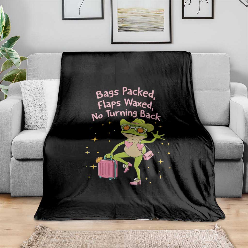 Funny Girls Trip Frog Throw Blanket Bags Packed Flaps Waxed - Wonder Print Shop
