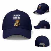 Funny Cat Drinking Beer Baseball Cap You Might Be Drunk