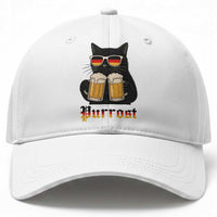Oktoberfest Prost Cat Drinking Baseball Cap Funny Purrost German Beer Gift