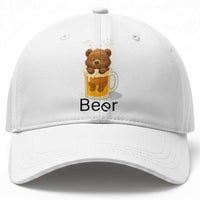 Funny Drinking Lover Baseball Cap Bear In Beer Glass
