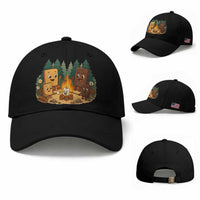 Funny Smores Camping Baseball Cap Marshmallow Chocolate Fire