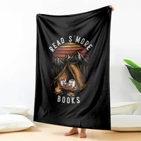 Book Lover Gift Throw Blanket Read Smore Books Camping Humor - Wonder Print Shop