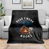 Camping Lover Throw Blanket Read Smore Books Funny Smores - Wonder Print Shop