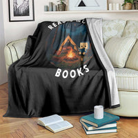 Camping Lover Throw Blanket Read Smore Books Funny Smores - Wonder Print Shop