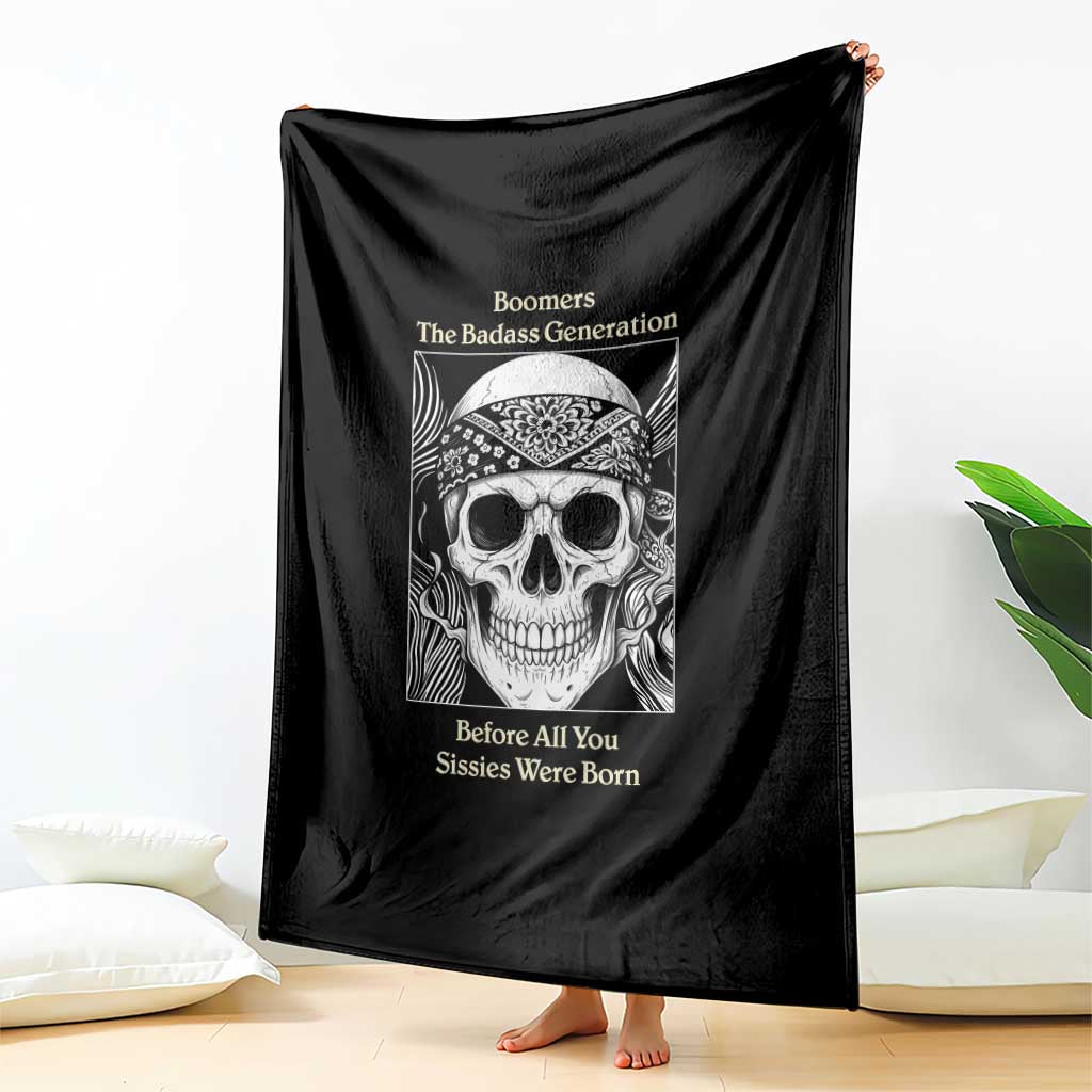 Baby Boomers Generation Throw Blanket Retro Badass Quote Gift - Wonder Print Shop