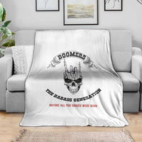 Baby Boomers The Badass Generation Funny Quote Gift Throw Blanket - Wonder Print Shop