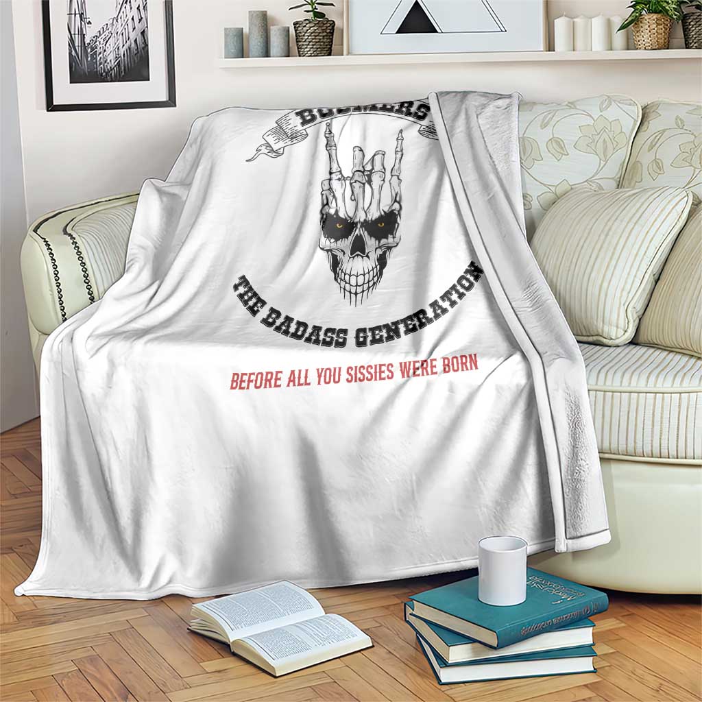 Baby Boomers The Badass Generation Funny Quote Gift Throw Blanket - Wonder Print Shop