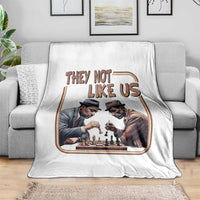 MLK And Malcolm X Throw Blanket They Not Like Us Revolutionary Leaders - Wonder Print Shop