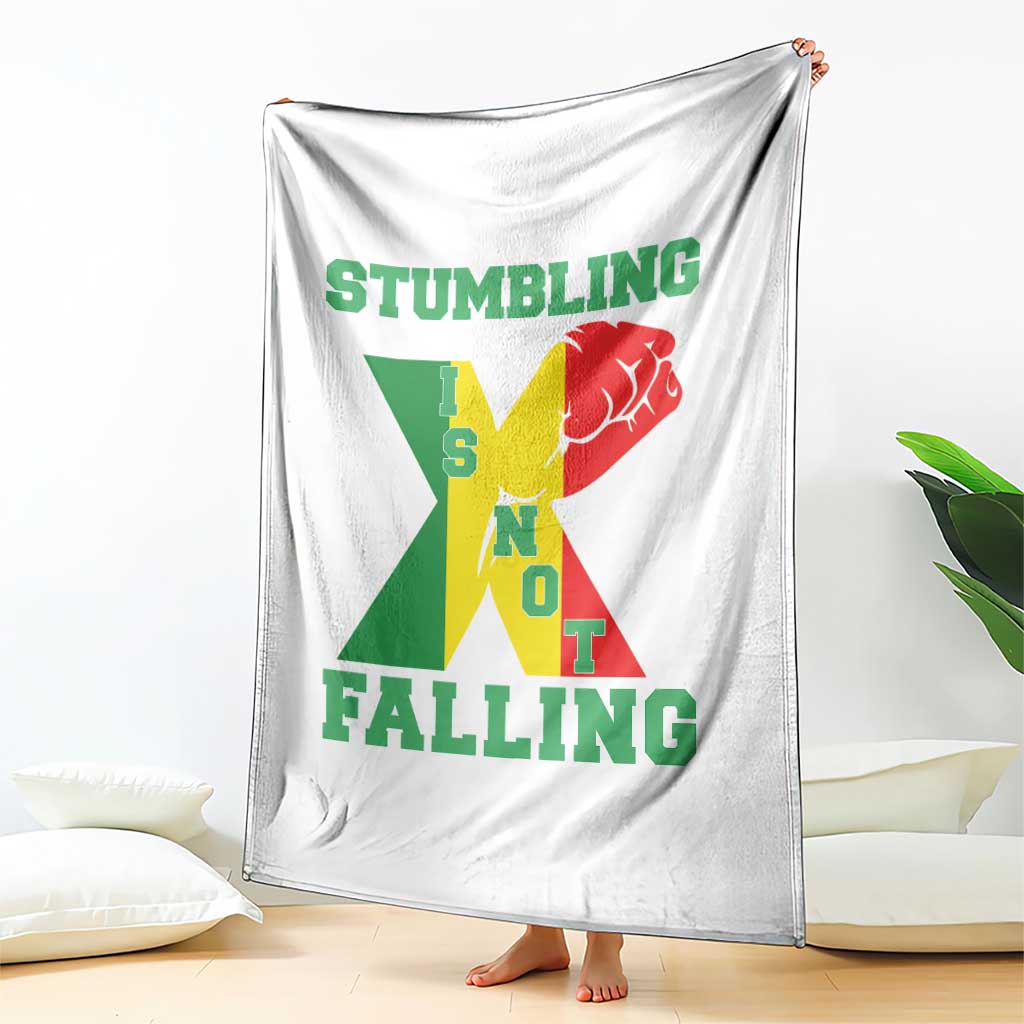 Stumbling Is Not Falling Throw Blanket African American Black History Month TS12