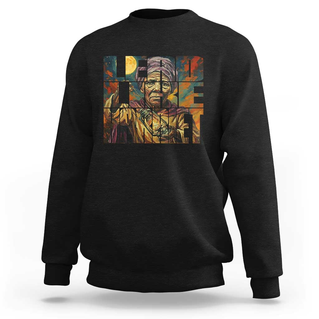 Lead Like Harriet Sweatshirt Black Women Leadership Quote - Wonder Print Shop