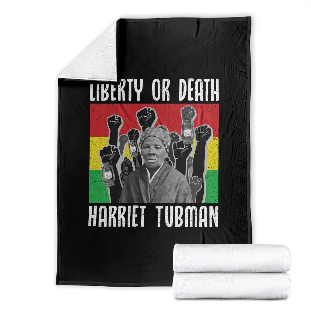 Harriet Tubman Throw Blanket Liberty Or Death Women Empowerment Quote - Wonder Print Shop
