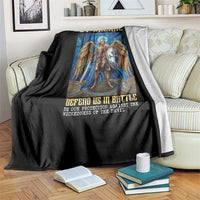 Saint Michael Prayer Defend Us In Battle Throw Blanket Religious Gift
