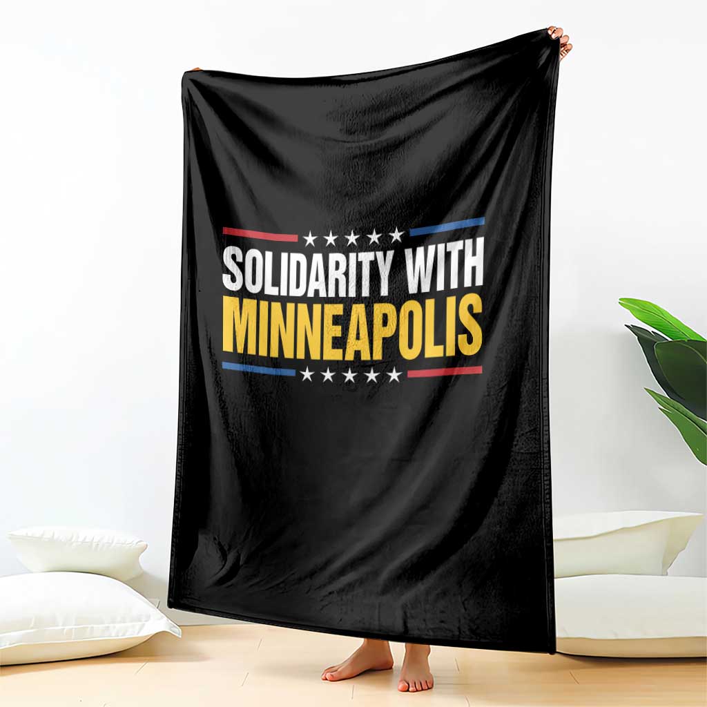 Solidarity With Minneapolis Throw Blanket Minnesota Community Support Gift