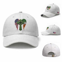 USA Flag Celtic Cross Irish American Baseball Cap St Patricks Day Gift
