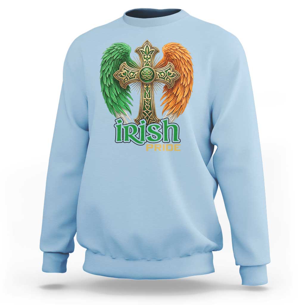 Irish Pride Celtic Cross Sweatshirt Christian Gift