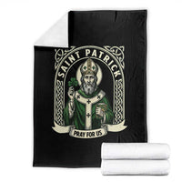 Saint Patrick Pray For Us Throw Blanket St Patricks Day Religious Gift